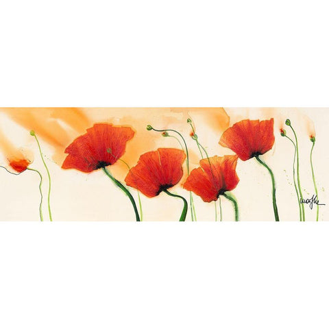 Fleur d Isa White Modern Wood Framed Art Print by Marthe