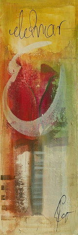 Amor III White Modern Wood Framed Art Print with Double Matting by Leys, Gemma