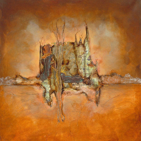 La mandragore rose II Gold Ornate Wood Framed Art Print with Double Matting by Perinciolo Duluc, Lyne