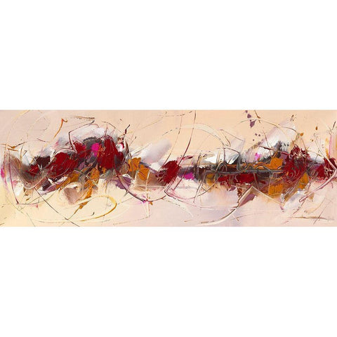 Effluves Black Modern Wood Framed Art Print with Double Matting by Ball, Veronique