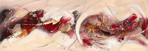 Vibrations Black Ornate Wood Framed Art Print with Double Matting by Ball, Veronique