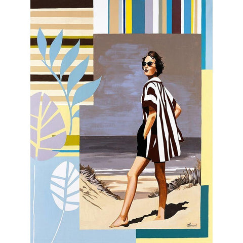 Femme III White Modern Wood Framed Art Print by Bernard, Anne