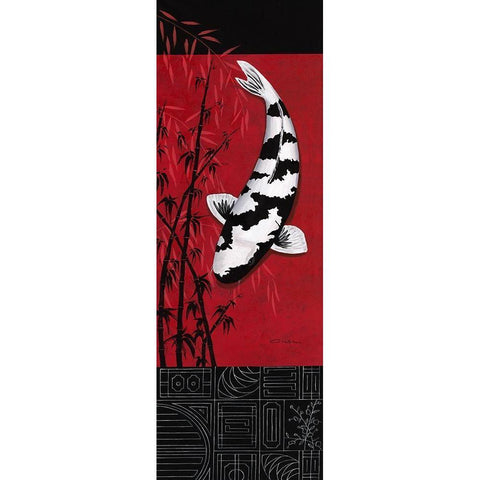 Premium Shiro Utsuri Black Modern Wood Framed Art Print with Double Matting by Gruhn, Nicole