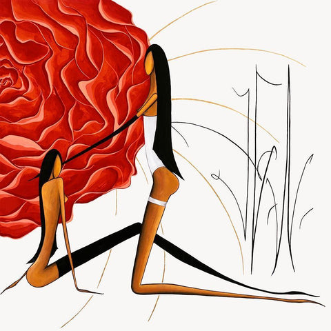 Eclosions de Charmes  II Black Ornate Wood Framed Art Print with Double Matting by Natacha L.