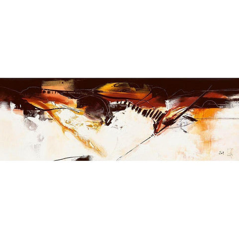 Violino III White Modern Wood Framed Art Print by Zacher-Finet, Isabelle