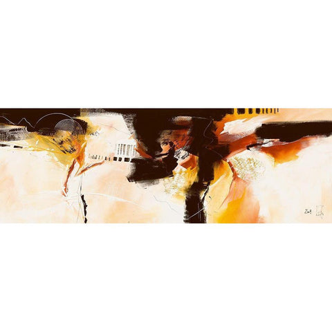 Violino IV Black Modern Wood Framed Art Print with Double Matting by Zacher-Finet, Isabelle