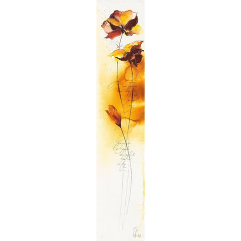Fleurs d automne I Gold Ornate Wood Framed Art Print with Double Matting by Zacher-Finet, Isabelle