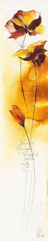 Fleurs d automne I White Modern Wood Framed Art Print with Double Matting by Zacher-Finet, Isabelle