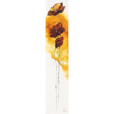 Fleurs d automne II Black Modern Wood Framed Art Print with Double Matting by Zacher-Finet, Isabelle