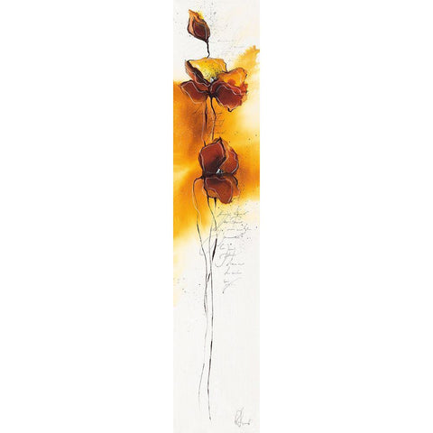 Fleurs d automne III White Modern Wood Framed Art Print by Zacher-Finet, Isabelle