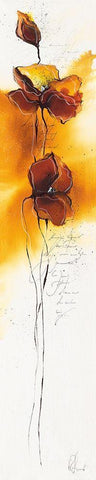 Fleurs d automne III Black Ornate Wood Framed Art Print with Double Matting by Zacher-Finet, Isabelle