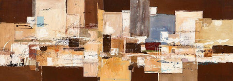 Abstract Harmony VIII White Modern Wood Framed Art Print with Double Matting by van der Werf, Ron