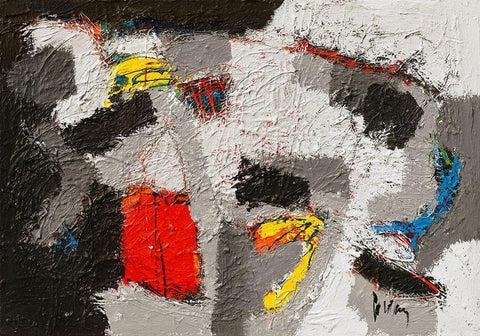 Tambaran Black Ornate Wood Framed Art Print with Double Matting by van den Berg, Jos