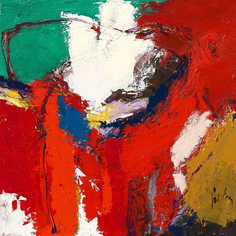 Caldera White Modern Wood Framed Art Print by van den Berg, Jos