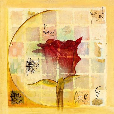El amor IV Black Modern Wood Framed Art Print with Double Matting by Leys, Gemma