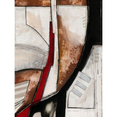 Diagonale rosso II White Modern Wood Framed Art Print by Alba, Andreas