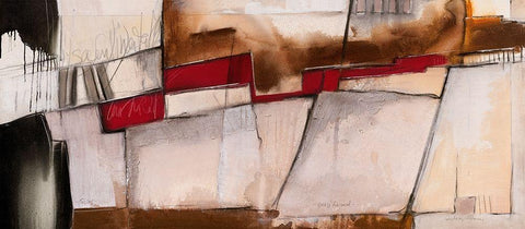 Quasi diagonal White Modern Wood Framed Art Print with Double Matting by Alba, Andreas