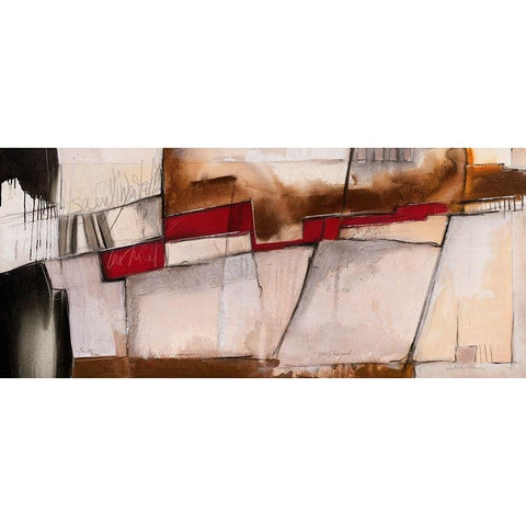 Quasi diagonal White Modern Wood Framed Art Print by Alba, Andreas