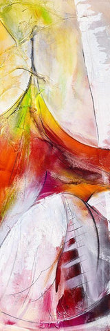 Die Spannung wachst White Modern Wood Framed Art Print with Double Matting by Marks, Rita