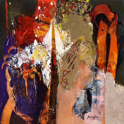 Variations abstraites X Black Modern Wood Framed Art Print by Magis, Pascal