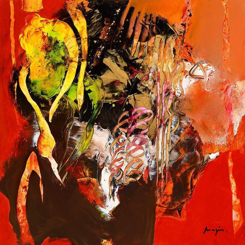 Variations abstraites XI Black Modern Wood Framed Art Print by Magis, Pascal