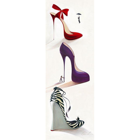 Highheels IV White Modern Wood Framed Art Print by Panasenko, Inna