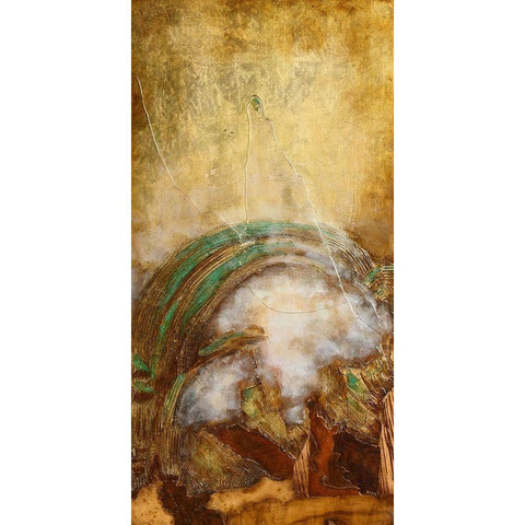 La Vague D Or I Black Modern Wood Framed Art Print with Double Matting by Perinciolo Duluc, Lyne