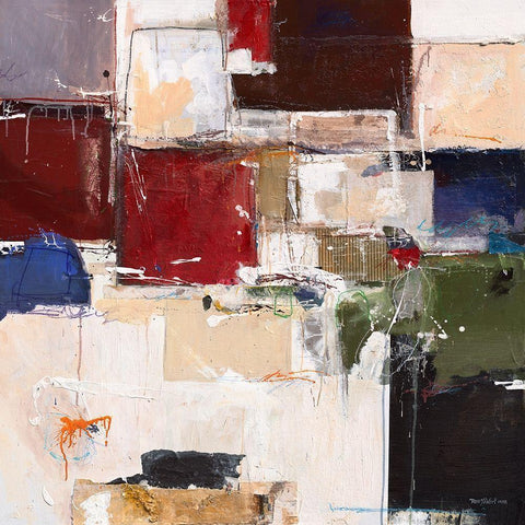 Abstract Harmony VII White Modern Wood Framed Art Print by van der Werf, Ron