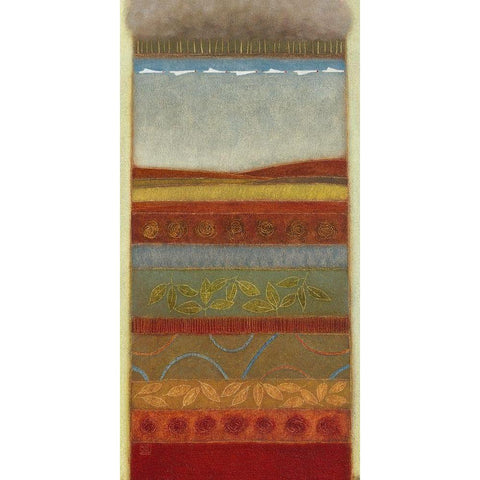 Autumn Song II White Modern Wood Framed Art Print by van Hoek, Rob