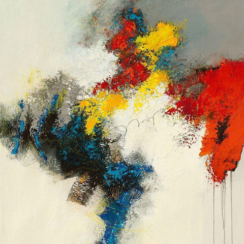 Over the Line Black Modern Wood Framed Art Print by Jansen, Marja