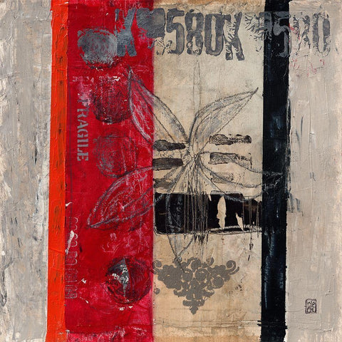 Fragile IV Black Modern Wood Framed Art Print with Double Matting by Engelmann, Marie-Pascale