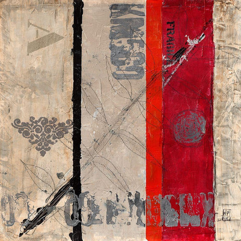 Fragile V Black Modern Wood Framed Art Print by Engelmann, Marie-Pascale