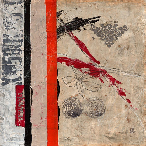 Fragile VI White Modern Wood Framed Art Print by Engelmann, Marie-Pascale