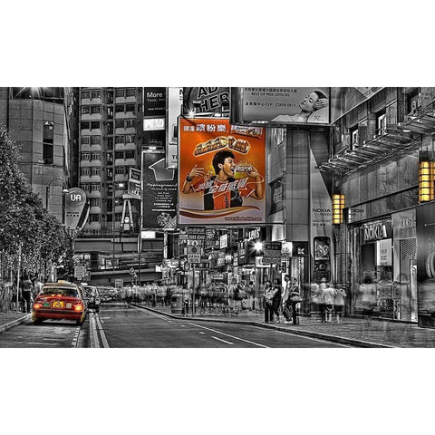 Causeway Bay Gold Ornate Wood Framed Art Print with Double Matting by Terrible, Aurelien