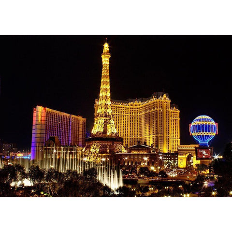 Vegas White Modern Wood Framed Art Print by Terrible, Aurelien