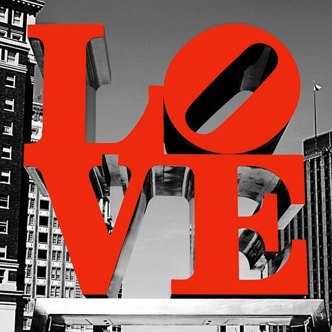 Love Philly Black Modern Wood Framed Art Print by Terrible, Aurelien