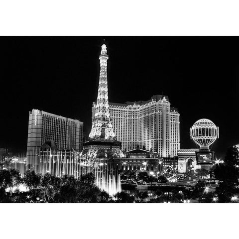 Bellagio Park White Modern Wood Framed Art Print by Terrible, Aurelien