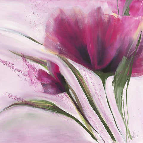 Le jour en rose I Black Ornate Wood Framed Art Print with Double Matting by Zacher-Finet, Isabelle