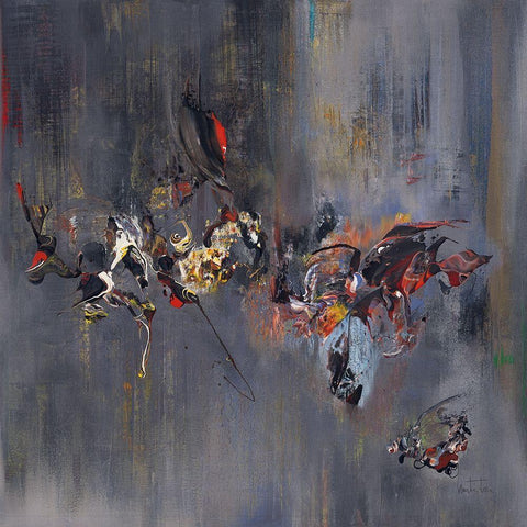 L effet Papillon Gold Ornate Wood Framed Art Print with Double Matting by LAUTReDOU