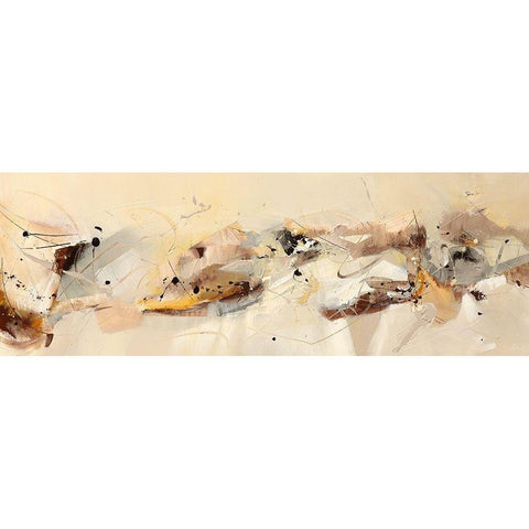 Farandole I White Modern Wood Framed Art Print by Ball, Veronique