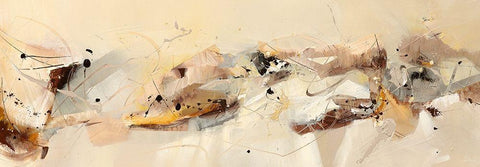 Farandole I Black Ornate Wood Framed Art Print with Double Matting by Ball, Veronique