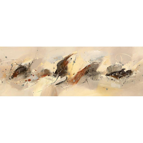 Farandole II Gold Ornate Wood Framed Art Print with Double Matting by Ball, Veronique