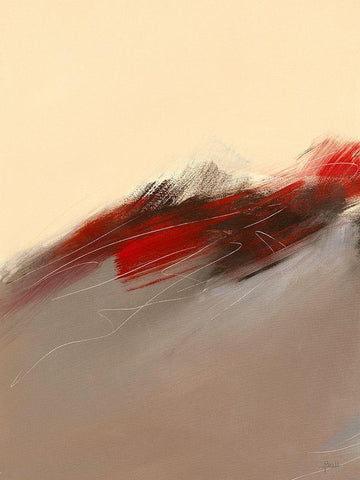 Prelude I White Modern Wood Framed Art Print with Double Matting by Ball, Veronique