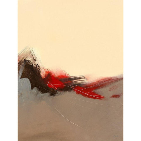 Prelude III Black Modern Wood Framed Art Print with Double Matting by Ball, Veronique