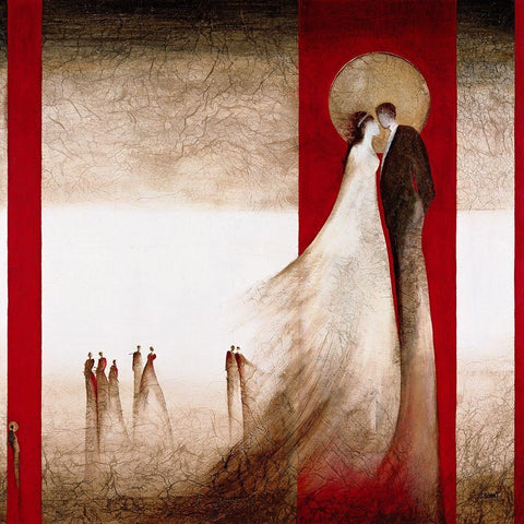 Le jour ouâ€¦ White Modern Wood Framed Art Print with Double Matting by Bonnet, Sophie