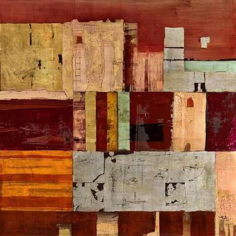 KAI 13 Black Ornate Wood Framed Art Print with Double Matting by Richter-Armgart, Rose