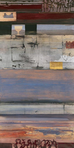 Sundown White Modern Wood Framed Art Print with Double Matting by Richter-Armgart, Rose