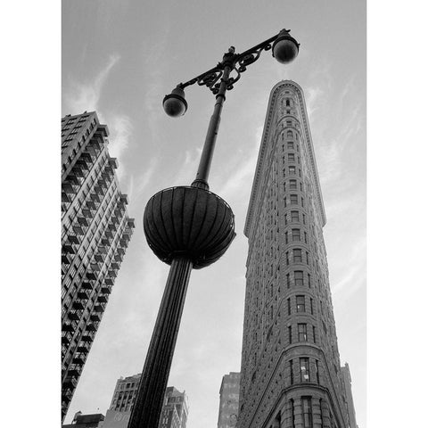 New York Flatiron I White Modern Wood Framed Art Print by Butcher, Dave