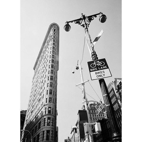 New York Flatiron II Gold Ornate Wood Framed Art Print with Double Matting by Butcher, Dave