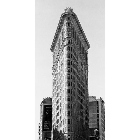 New York Flatiron III White Modern Wood Framed Art Print by Butcher, Dave